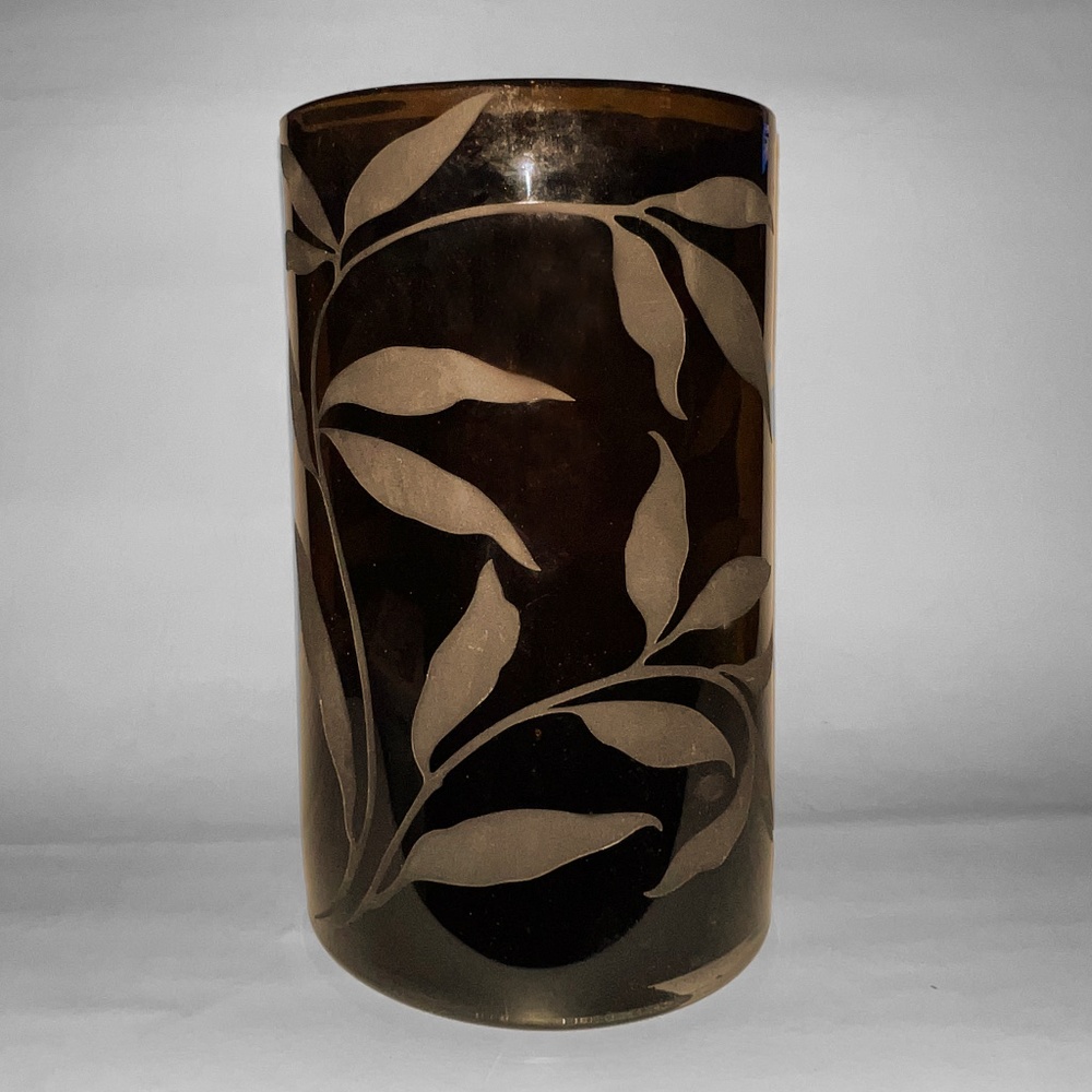 Large Brown Glass Vase